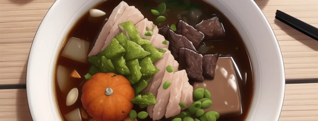 温かいスープと鉄分豊富な食材が並ぶ食卓のイメージ