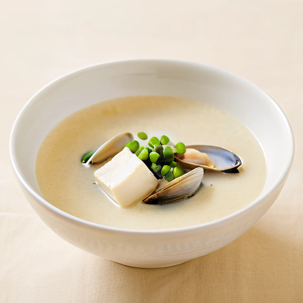 あさりと豆腐のしょうがスープ