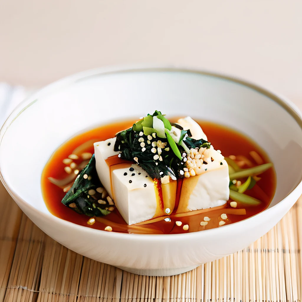 キムチとごまの冷奴