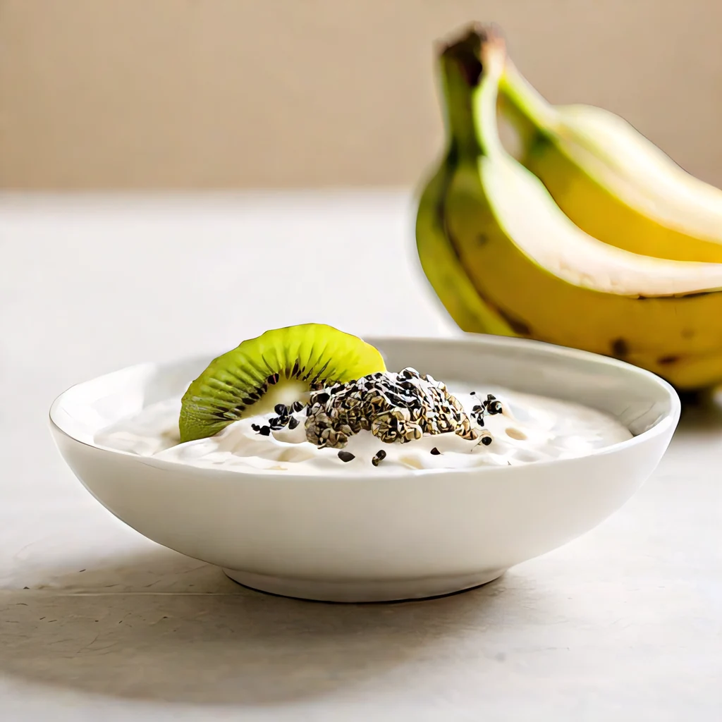 キウイとオートミールのヨーグルトボウル