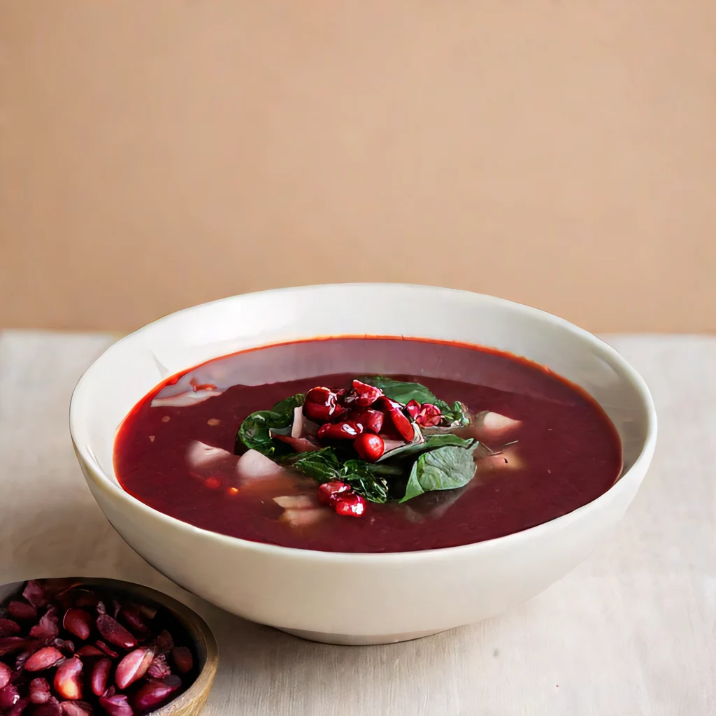 月経期の鉄分補給を意識した赤いスープ