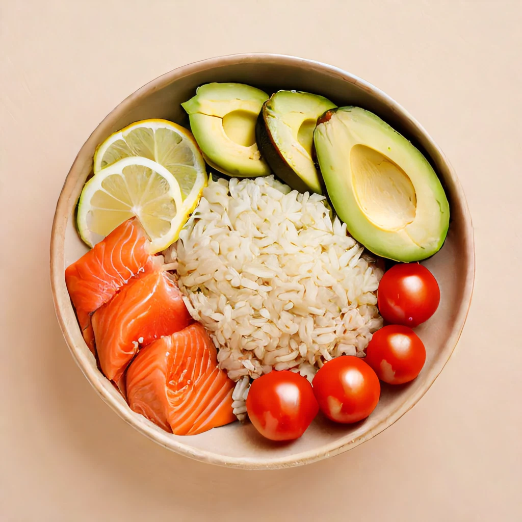 サーモンとアボカドの美容ボウル